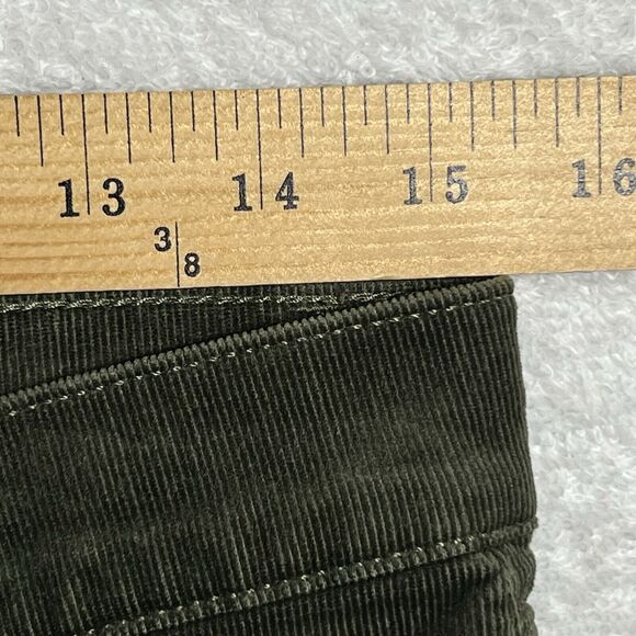 LOFT High Waist Skinny Corduroy Pants Women's 10 Green Stretch Cotton - Picture 6 of 15